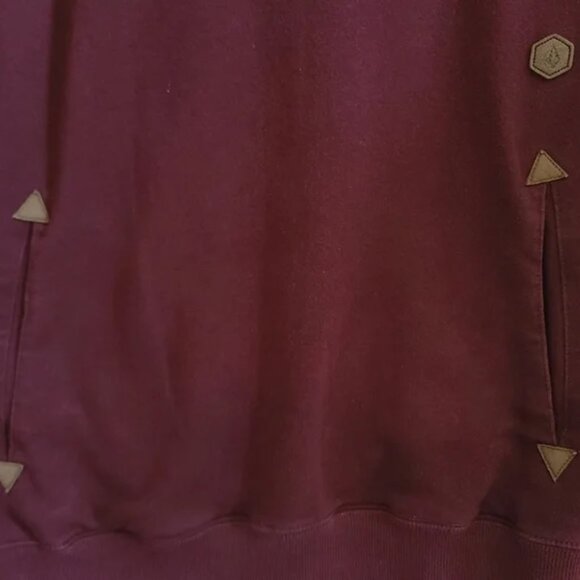 Volcom Tower Pullover Fleece Hoodie in Merlot - Picture 5 of 9